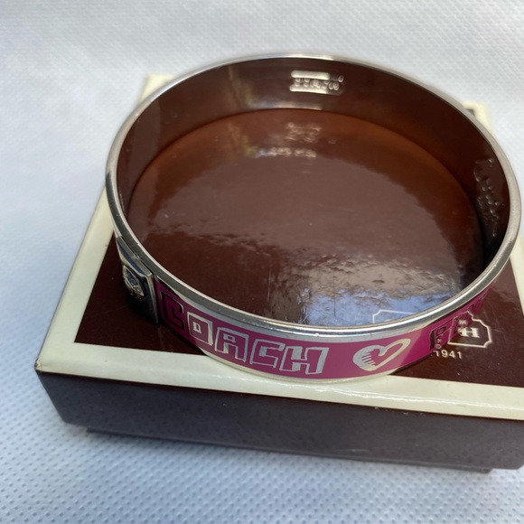 Vintage Coach Poppy Pink and Silvertone bracelet - Picture 11 of 14